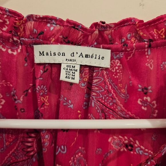 Maison d'amelie Paris pink blouse - Picture 2 of 6